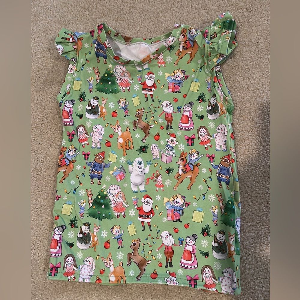 Custom Rudolph and friends flutter tank sz 8